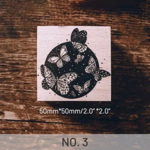 dream butterfly mushroom rubber stamp 6