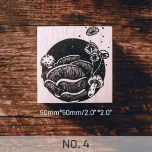 dream butterfly mushroom rubber stamp 7