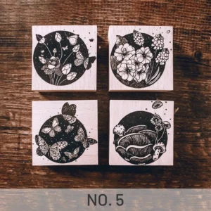 dream butterfly mushroom rubber stamp 8