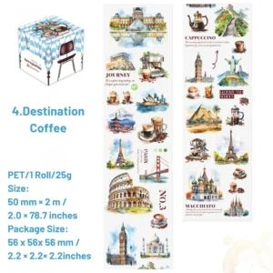 dream cafe series clear transparent tape 14