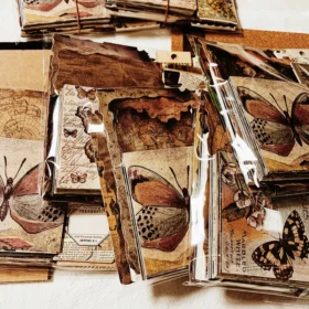 Dream of Eternal Life Retro Distressed Scrapbook Paper