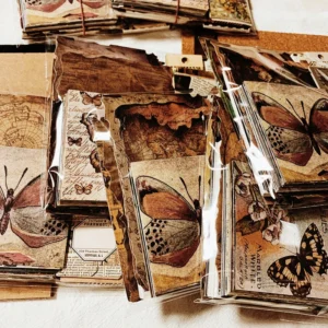 Dream of Eternal Life Retro Distressed Scrapbook Paper