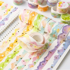 dreamy cloud wave decorative border washi 3