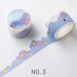 dreamy cloud wave decorative border washi 6