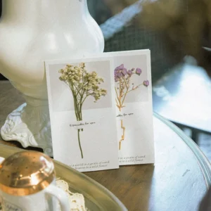 dried flower greeting card babys breath 3
