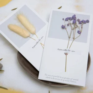 dried flower greeting card babys breath 4