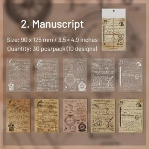 Dual Material Vintage Manuscript and Invoice Decorative Paper dual material vintage manuscript and invoice 6