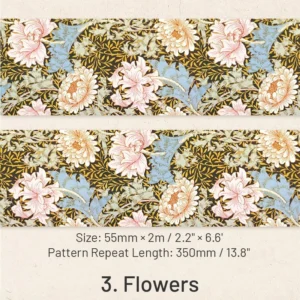 earth paradise series vintage floral washi 11