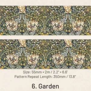 earth paradise series vintage floral washi 14