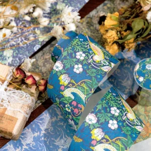 earth paradise series vintage floral washi 3