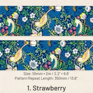 earth paradise series vintage floral washi 9