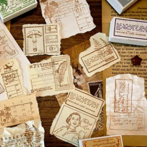 earthly world vintage text illustration wooden 4