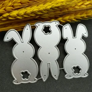Easter Bunny Trio Carbon Steel Crafting Dies Scrapbooking Die-Cuts