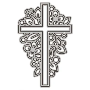 Easter Cross Wreath Carbon Steel Crafting Dies Scrapbooking Die-Cuts