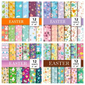 Easter Garden Digital Pattern Papers Set