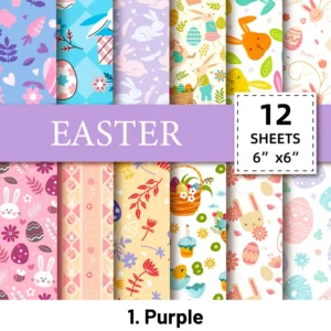easter garden digital pattern papers set 6