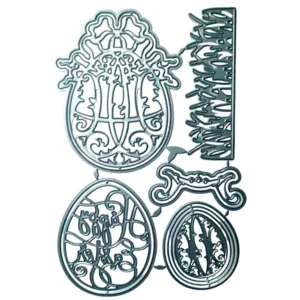 Elegant Easter Egg Carbon Steel Crafting Dies Scrapbooking Die-Cuts