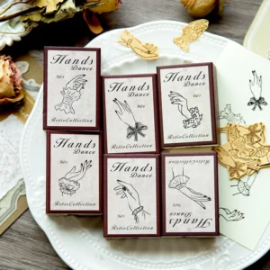 elegant hand gestures wood rubber stamps 2