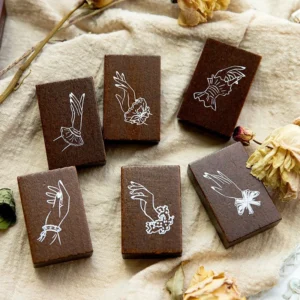 elegant hand gestures wood rubber stamps 7