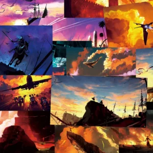 Elemental Fantasy Scrapbook Paper