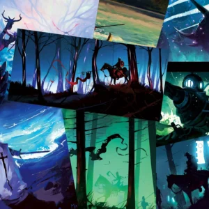 elemental fantasy scrapbook paper 2