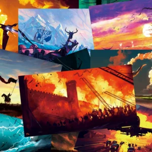 elemental fantasy scrapbook paper 4