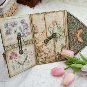 elf girl handmade junk journal folio 2