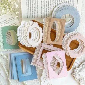 Embossed Die-cut Hollow Border Cardstock Scrapbook Paper