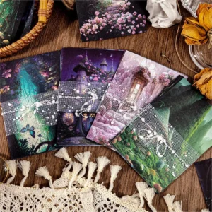 enchanted forest and cottage scrapbook paper 2