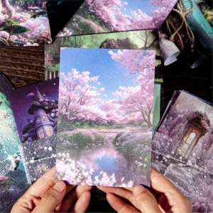 enchanted forest and cottage scrapbook paper 4