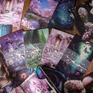 enchanted forest and cottage scrapbook paper 5