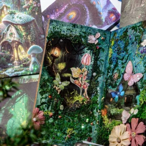 enchanted forest and cottage scrapbook paper 7