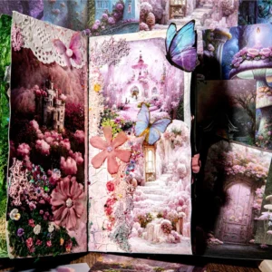 enchanted forest and cottage scrapbook paper 8