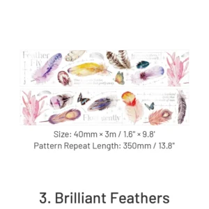 endless charm silver foil feather plant 11