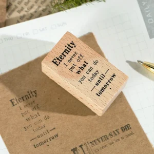 english phrase series wooden rubber stamp 4