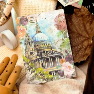 european famous architecture scrapbook paper 10