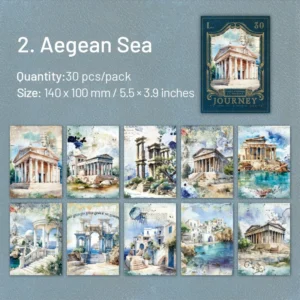 european famous architecture scrapbook paper 12