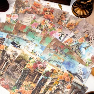 european famous architecture scrapbook paper 7