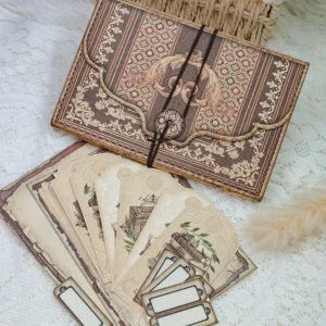 european pattern handmade junk journal folio 2