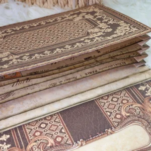 european pattern handmade junk journal folio 3