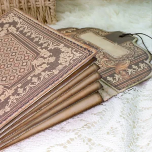 european pattern handmade junk journal folio 5