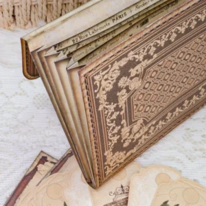 european pattern handmade junk journal folio 6