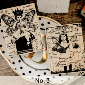 european retro little girl with butterfly 8
