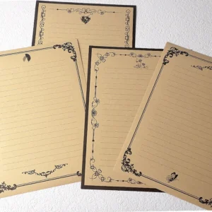 European Style Pattern Retro Kraft Writing Paper
