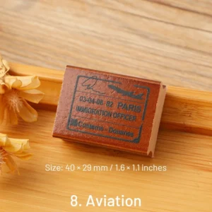 european travel retro journal wood rubber 12