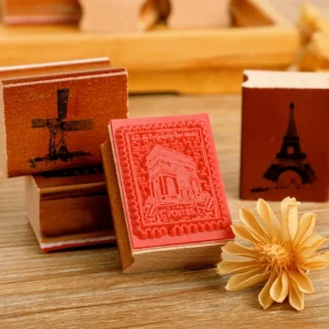 european travel retro journal wood rubber 4
