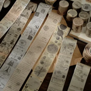 european vintage text washi tape 2
