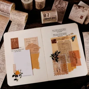 european vintage text washi tape 3