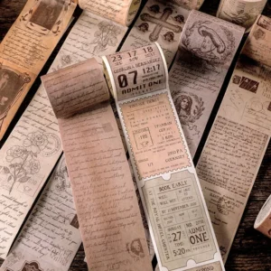 european vintage text washi tape 5