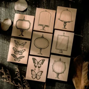 Explorer Specimen Series Vintage Hollow Wooden Rubber Stamp